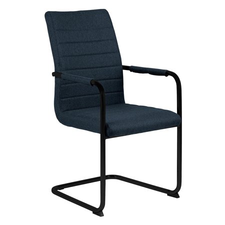 Krzesło z podłokietnikami Gudrun niebieskie/ czarne