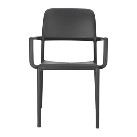 Krzesło z podłokietnikami Riva czarne