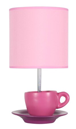 Lampa stołowa Cynka 1x60W E27 różowy