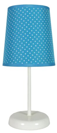 Lampa stołowa Gala lampka 1x40W E14  niebieska w kropki