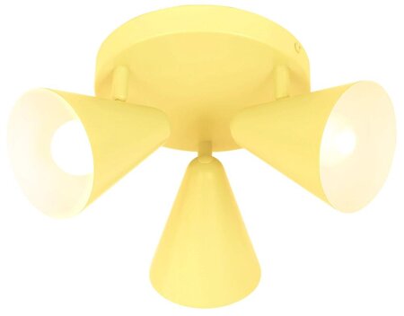 Lampa sufitowa Amor plafon 3x40W E14  bananowy