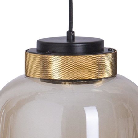 Lampa wisząca BOOM LED bursztynowo złota25 cm
