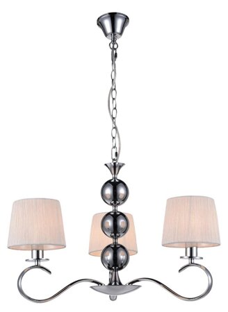 Lampa wisząca Clara 3x40W E14 chrom /  biały