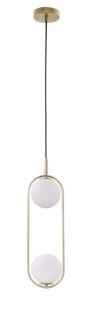 Lampa wisząca Cordel 2x28W G9 mosiądz