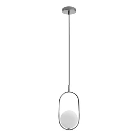 Lampa wisząca Cordel chromowy 1x20W G9  klosz biały