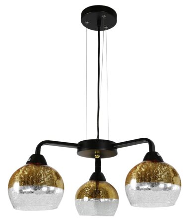 Lampa wisząca Cromina gold 3x60W E27 czarny