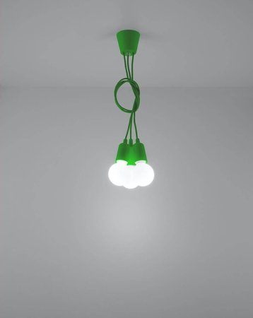 Lampa wisząca DIEGO 3 zielony