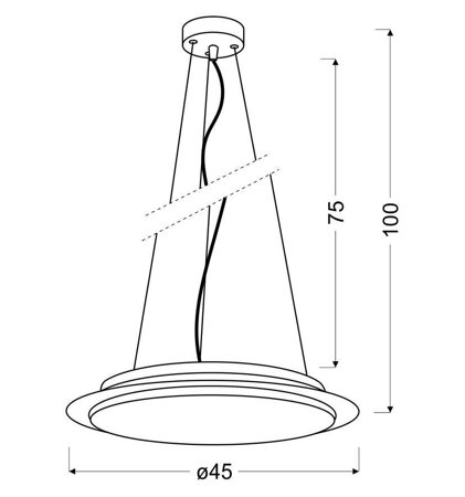 Lampa wisząca Danua 45 18W led