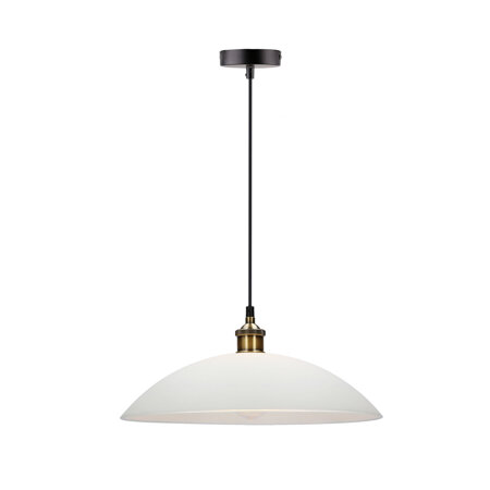 Lampa wisząca Dexter 3 miedziany 1x60W  E27 klosz biały