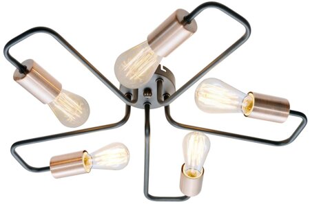 Lampa wisząca Herpe 5x60W E27 czarny