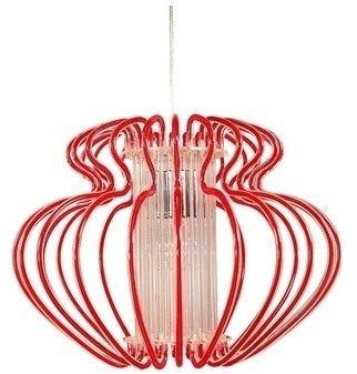 Lampa wisząca Imperia 1x60W E27 450x330  mała czerwona