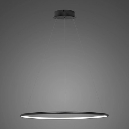 Lampa wisząca Ledowe Okręgi No.1 60 cm 3K ściemnialna czarna