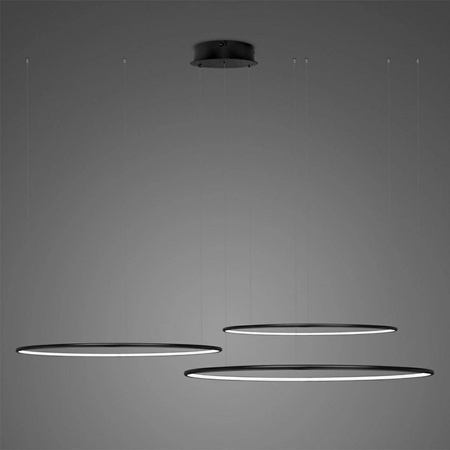 Lampa wisząca Ledowe Okręgi No.3 CO3 80cm 3K czarna