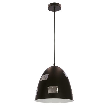 Lampa wisząca Patch 29 1x60W E27 czarny  + chromowany dekor