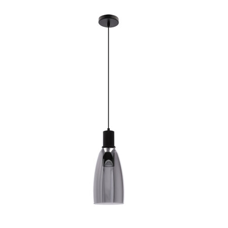 Lampa wisząca Udin big czarny 1x15W GU10  klosz szary