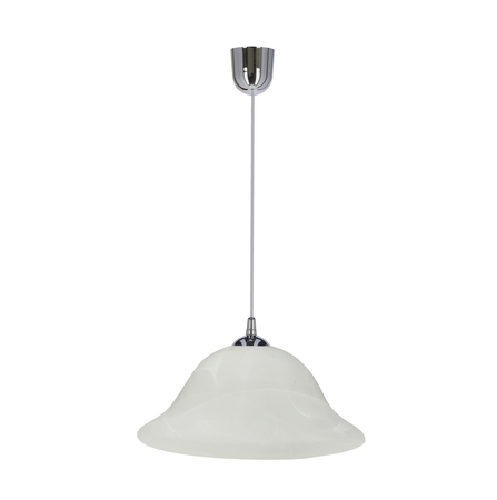 Lampa wisząca Vera chromowy 1x60W E27  klosz alabastrowy