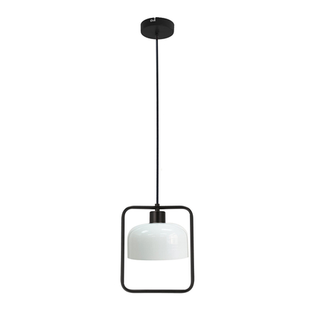 Lampa wisząca Zodiac czarny 1x40W E27  klosz biały