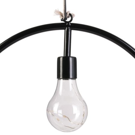 Lampka LED z rośliną Jante Intesi czarna