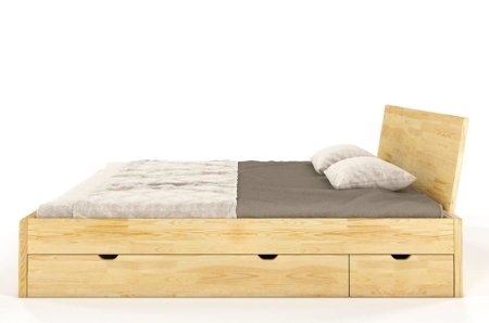 Łóżko sosnowe Vestre Maxi &z 4 szufladami 140x220