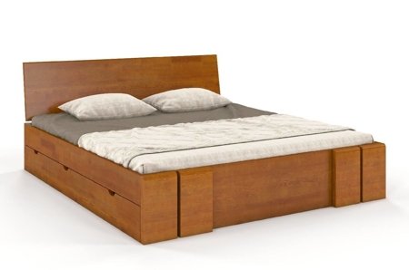 Łóżko sosnowe Vestre Maxi &z 4 szufladami 180x220