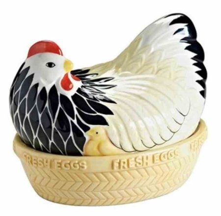 MC -Pojemnik Kura ceramiczna do przechowywania jaj        