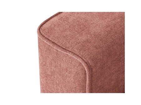 Narożnik z funkcją spania Dunas Pink Structured Fabric lewostronny