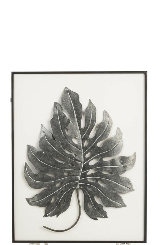 Obraz dekoracyjny Leaf 98x77,5cm czarny
