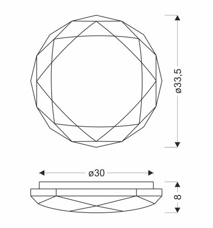 Plafon Baldo plafon 33,5cm 24W LED 4000K  klosz biały