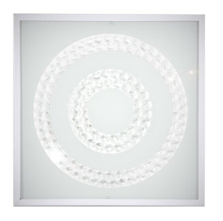 Plafon Lux 29x29 16W LED 4000K biały  podwójny ring