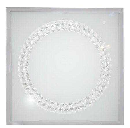 Plafon Lux 29x29 16W LED 6500K satyna  duży ring