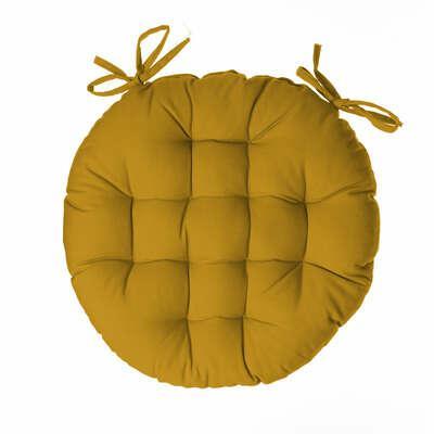 Poduszka na krzesło 38cm okrągła żółta  