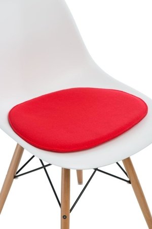 Poduszka na krzesło Side Chair czerwona jasna