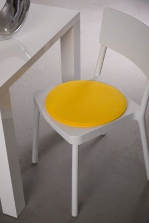 Poduszka na krzesło żółta