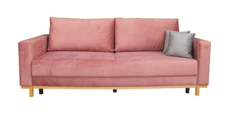 Sofa Ron z funkcją spania różowa
