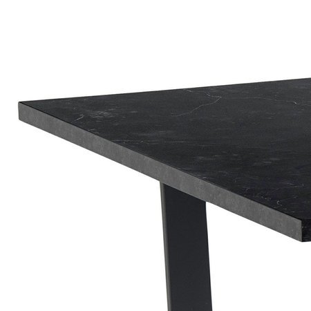 Stół Amble 160x90cm  czarny marmurowy w stylu hampton