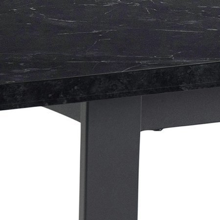 Stół Amble 160x90cm  czarny marmurowy w stylu hampton