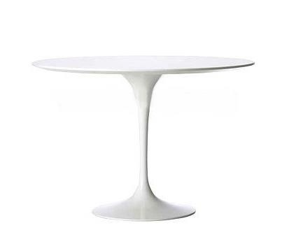 Stół Fiber 120 inspirowany Tulip Table MDF biały okrągły