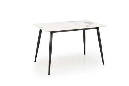 Stół Nicolalla 120 biały marmur/czarny
