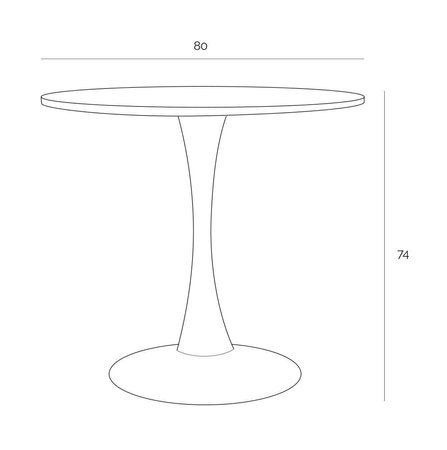 Stół Simplet Skinny White 90cm okrągły