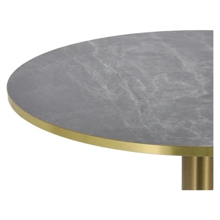 Stół okrągły Corby II 80cm płya HPL kolor: ciemny marmur