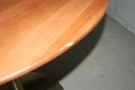 Stół okrągły Corby drewno/złoty Outlet