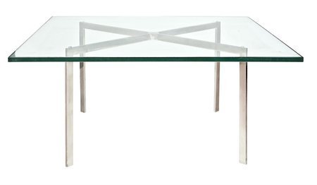 Stolik BA1 inspirowany Barcelona Table srebrny