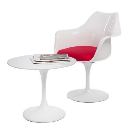 Stolik kawowy Fiber inspirowany Tulip Table 60 cm biały
