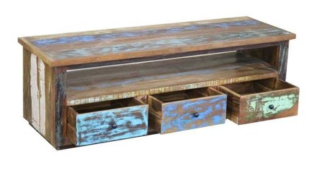 Szafka RTV z szufladami Bayang Reclaimed Wood - drewno z odzysku