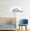 Kinkiet Cloud lampa 5W LED 4000K iq kids  z przew niebieski