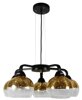 Lampa wisząca Cromina gold 5x60W E27 czarny