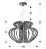 Lampa wisząca Imperia 1x60W E27 520x420  duża niebieska