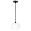 Lampa wisząca STONES czarny 20cm 1x40W  E27 klosz biały