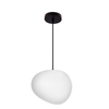 Lampa wisząca STONES czarny 25cm 1x40W  E27 klosz biały