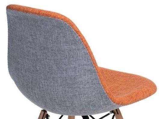 Siedzisko E101 tapicerowane pomarańczowy/szary